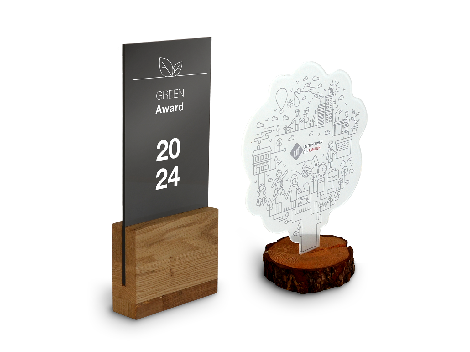 Awards aus Holz und Acrylglas